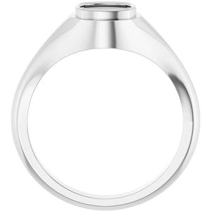 Continuum Sterling Silver 6.5x6.5 mm Cushion Bezel-Set Ring Mounting – image 4