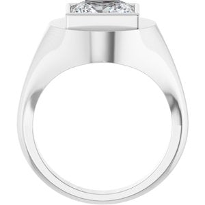 Continuum Sterling Silver 9x9 mm Square Bezel-Set Ring Mounting – image 3