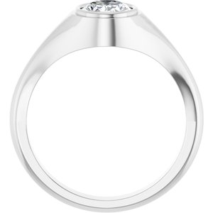 Sterling Silver 8.5x6.5 mm Oval Bezel-Set Ring Mounting – image 3