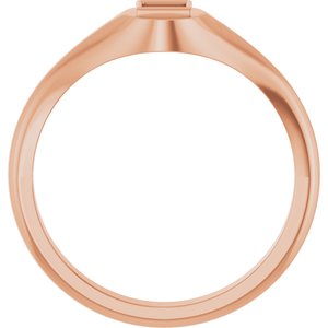 14K Rose Gold 3.25x3.25 mm Square Bezel-Set Ring Mounting – image 4