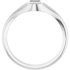 Platinum 3.25x3.25 mm Square Bezel-Set Ring Mounting – image 4