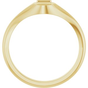 10K Yellow Gold 3.25x3.25 mm Square Bezel-Set Ring Mounting – image 4