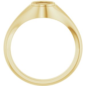 14K Yellow Gold 6 mm Round Bezel-Set Ring Mounting – image 4