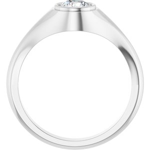 14K X1 White Gold 6 mm Round Bezel-Set Ring Mounting – image 3