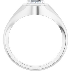 Sterling Silver 7.5x5.5 mm Emerald Bezel-Set Ring Mounting – image 3