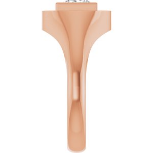 10K Rose Gold 6x6 mm Square Bezel-Set Ring Mounting – image 7