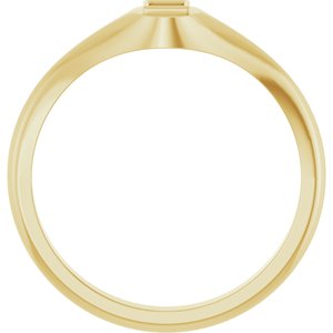 18K Yellow Gold 2.5x2.5 mm Square Bezel-Set Ring Mounting – image 4