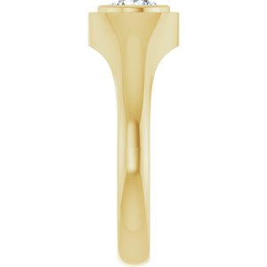 18K Yellow Gold 5.8 mm Round Bezel-Set Ring Mounting – image 7