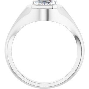 Sterling Silver 8.5x6.5 mm Emerald Bezel-Set Ring Mounting – image 3