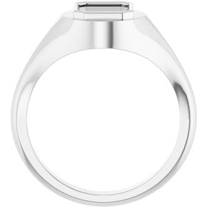 Sterling Silver 8.5x6.5 mm Emerald Bezel-Set Ring Mounting – image 4