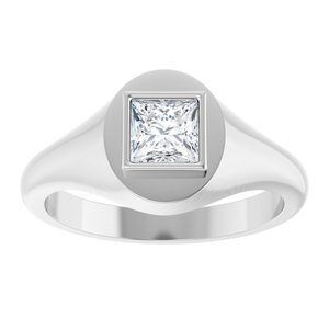Continuum Sterling Silver 5x5 mm Square Bezel-Set Ring Mounting – image 5