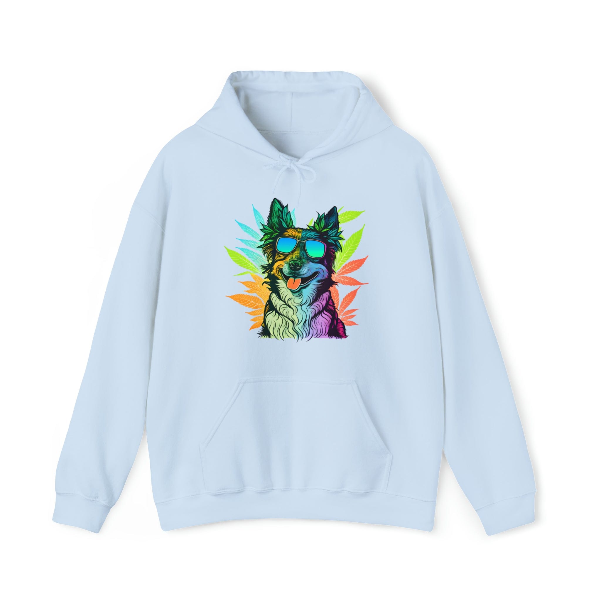 Cool Corgi with Shades and Cannabis Leaves Hoodie