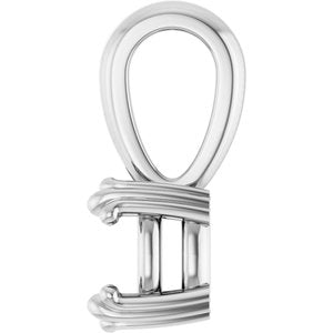 14K X1 White Gold 5.5x5.5 mm Cushion Pendant Mounting – image 6