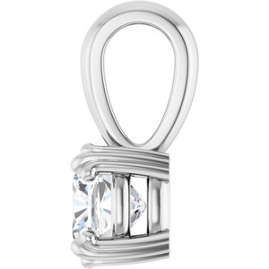 Continuum Sterling Silver 5.5x5.5 mm Cushion Pendant Mounting – image 5