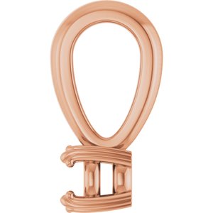 18K Rose Gold 3.5 mm Round Pendant Mounting – image 6
