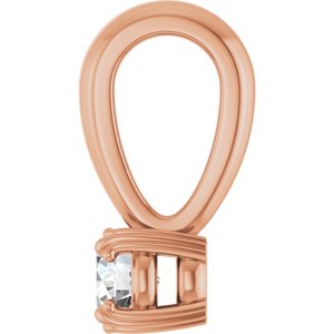 10K Rose Gold 3.5 mm Round Pendant Mounting – image 5