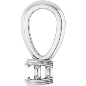 14K X1 White Gold 3.5 mm Round Pendant Mounting – image 6