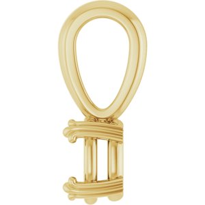 14K Yellow Gold 6x4 mm Oval Pendant Mounting – image 6