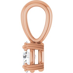 18K Rose Gold 6x4 mm Oval Pendant Mounting – image 5