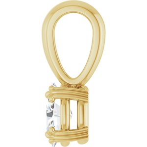 18K Yellow Gold 6x4 mm Oval Pendant Mounting – image 5