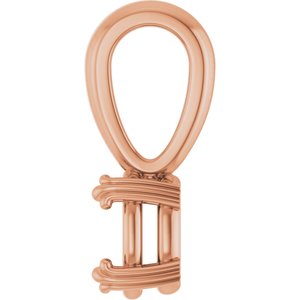 18K Rose Gold 6x4 mm Oval Pendant Mounting – image 6