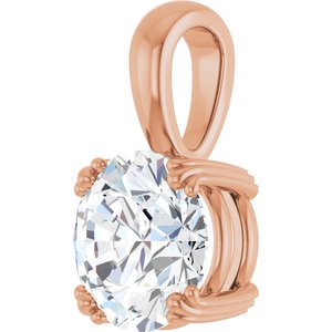 14K Rose Gold 9 mm Round Pendant Mounting – image 3