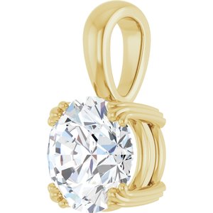 10K Yellow Gold 9 mm Round Pendant Mounting – image 3