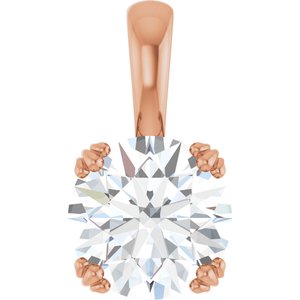 18K Rose Gold 9 mm Round Pendant Mounting