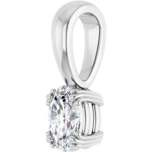 Platinum 6x4 mm Oval Pendant Mounting – image 3