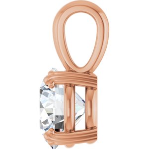 10K Rose Gold 9 mm Round Pendant Mounting – image 5
