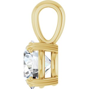 10K Yellow Gold 9 mm Round Pendant Mounting – image 5
