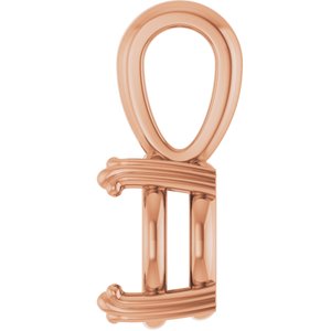 18K Rose Gold 9 mm Round Pendant Mounting – image 6
