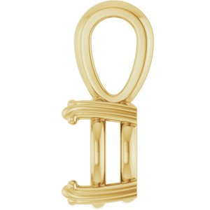 10K Yellow Gold 9 mm Round Pendant Mounting – image 6