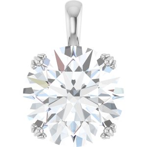 Platinum 15 mm Round Pendant Mounting