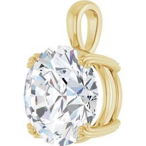 10K Yellow Gold 15 mm Round Pendant Mounting – image 3