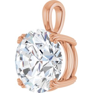 14K Rose Gold 15 mm Round Pendant Mounting – image 3