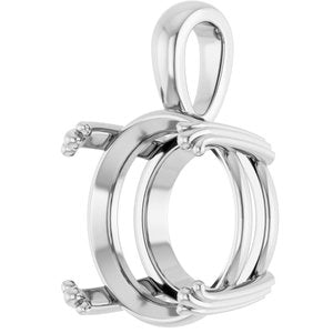 Sterling Silver 15 mm Round Pendant Mounting – image 4