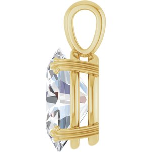 10K Yellow Gold 16x12 mm Oval Pendant Mounting – image 5