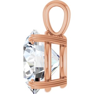 18K Rose Gold 15 mm Round Pendant Mounting – image 5