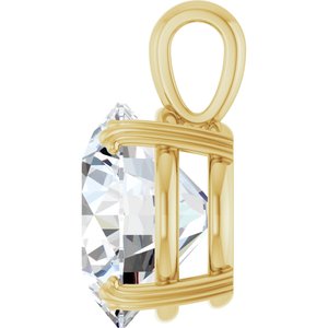 14K Yellow Gold 15 mm Round Pendant Mounting – image 5