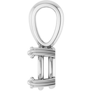 14K X1 White Gold 8x6 mm Oval Pendant Mounting – image 6