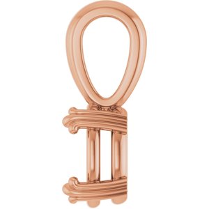14K Rose Gold 8x6 mm Oval Pendant Mounting – image 6