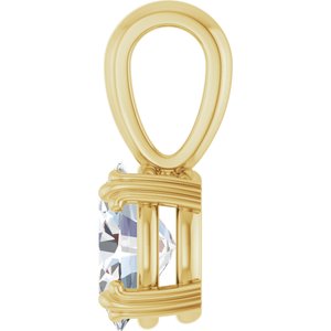 10K Yellow Gold 8x6 mm Oval Pendant Mounting – image 5