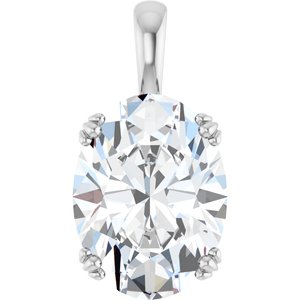 Continuum Sterling Silver 16x12 mm Oval Pendant Mounting