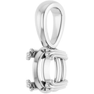 Continuum Sterling Silver 8x6 mm Oval Pendant Mounting – image 4