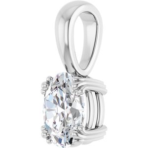 Sterling Silver 8x6 mm Oval Pendant Mounting – image 3