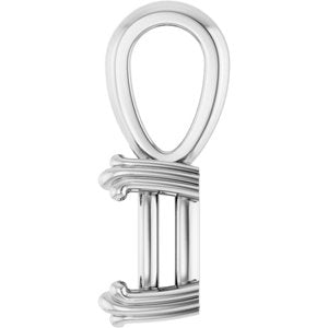 Continuum Sterling Silver 8x6 mm Elongated Cushion Pendant Mounting – image 6
