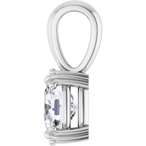 Sterling Silver 8x6 mm Elongated Cushion Pendant Mounting – image 5