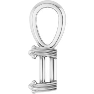 10K White Gold 7.5x5.5 mm Elongated Cushion Pendant Mounting – image 6