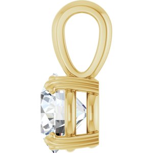 18K Yellow Gold 8.2 mm Round Pendant Mounting – image 5